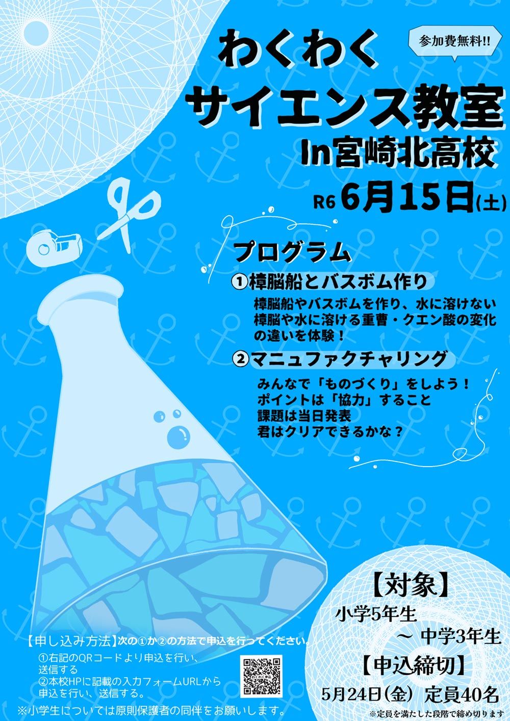 生徒作成案内ポスター（令和6年度 第1回）