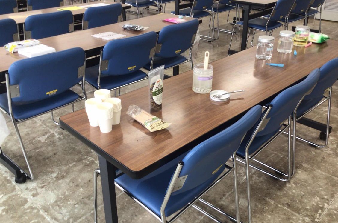 色が変わる小さな人工イクラ作り