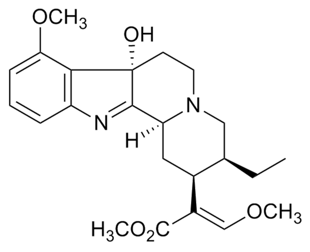 7-Hydroxymitragynine (Mitragyna speciosaに含まれるインドールアルカロイド)